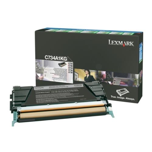 Lexmark tooneri kassett must (C734A1KG / 0C734A1KG) (Tagasi)