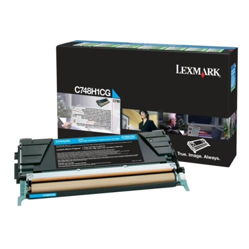 Lexmark tooneri kassett tsüaan (C748H1CG / 0C748H1CG) (Tagasi)