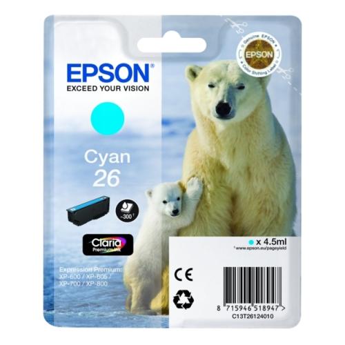 Epson prindikassett tsüaan (C13T26124012 / 26)