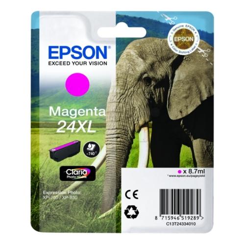 Epson prindikassett magenta (C13T24334012 / 24XL) (high capacity)