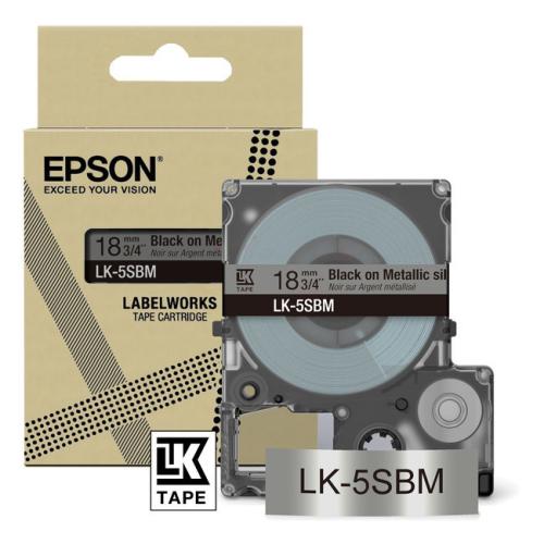 Epson sildid must / hõbe (C53S672094 / LK5SBM)