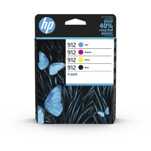 HP prindikassett must / tsüaan / magenta / kollane (6ZC74AE#301 / 912) (multipack)